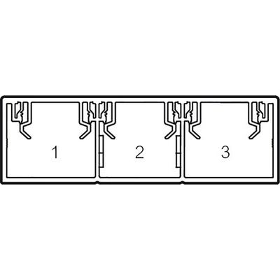 Goulotte Logix 45-160x50-3 compartiments-2m-Livr sans couvercle-PVC Blanc Artic
