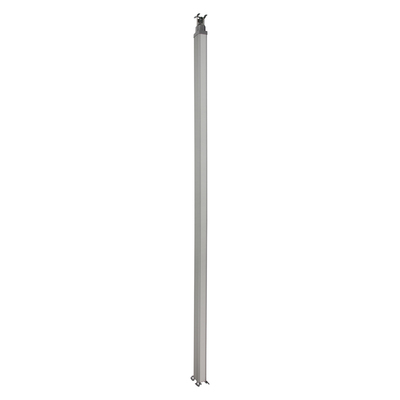 Colonne 1 compartiment LOGIX 3,92m alu avec couvercles PVC blanc