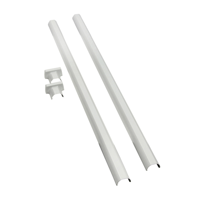 Deux-demi couvercles et deux-demi capots en PVC pour perche - Gris