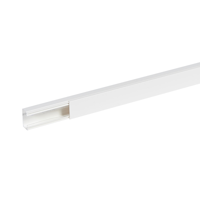 Goulotte distribution Viadis 40x25mm-Fond+couvercle-1 compart-Longueur 2m-Blanc