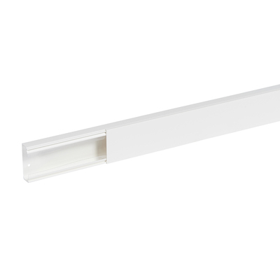 Goulotte distribution Viadis 60x25mm-Fond+couvercle-1 compart-Longueur 2m-Blanc