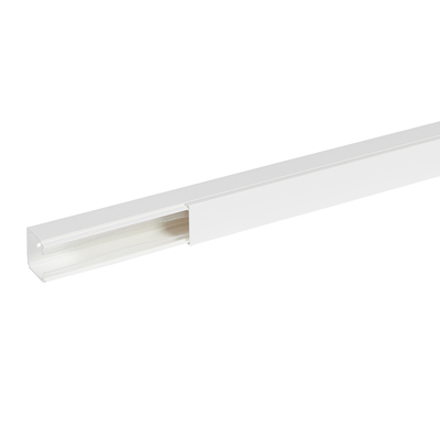 Goulotte distribution Viadis 40x40mm-Fond+couvercle-1 compart-Longueur 2m-Blanc