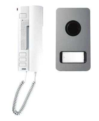 Kit Portier Audio 2 Fils, Platine Mikra Alu Saillie Et Poste Utopia