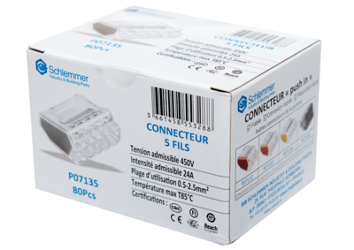 Connecteur 3 trous orange mini