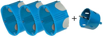 Lot 300 Botes BBC diamtre 68 mm profondeur 40 mm + 1 scie cloche