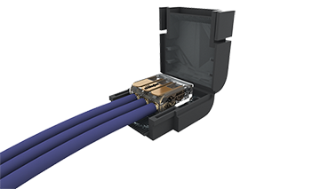 1 Mini boite de jonction 0,6kV, 32A IPX8, avec gel isolant et borne rapides, 1x3