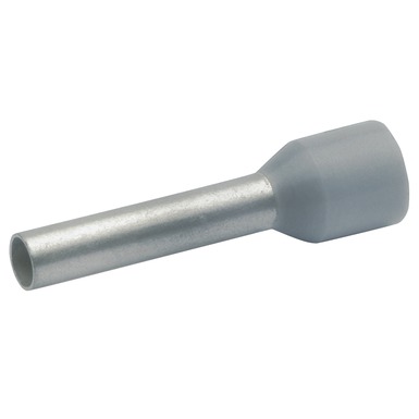 Embout de c�blage isol� gris 2,5mm� - longueur 8mm -selon NCF 63-023