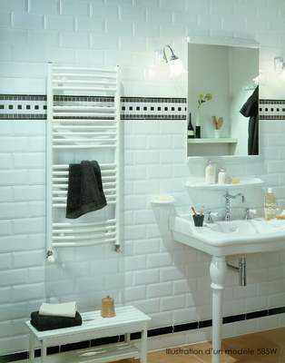 Palma Spa EC cintr�, Blanc RAL 9016, 999W, H 1706 mm / L 597 mm