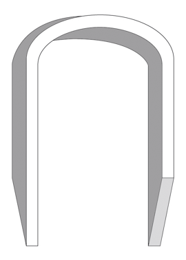 Agrafe cble diam 6mm, boite 5500 pices, long 11mm