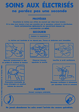Plaque aluminium ''Soins aux lectriss'' 210 x 297 x 0.8 mm