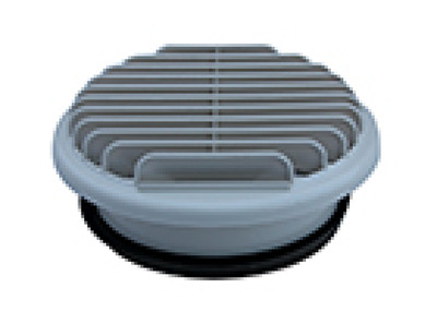 Entr�e / sortie d'air murale PVC beige �160mm pour chauffe-eau thermodynamique