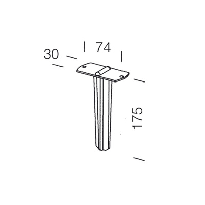 Accessoire 119 Piquet noir KOALA en nylon