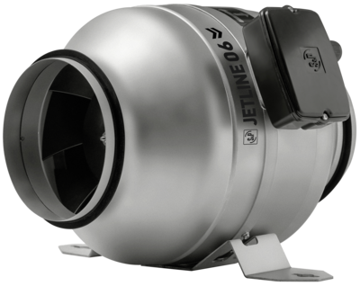 Ventilateur tertiaire inline 600m3/h, D160, mono 230V, variateur, bo�te � borne