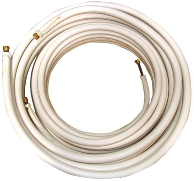 Liaison frigorique constitu�e de deux tubes de diam�tre 1/4" et 1/2