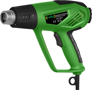 Pistolet  air chaud 2000 W, affichage digital.