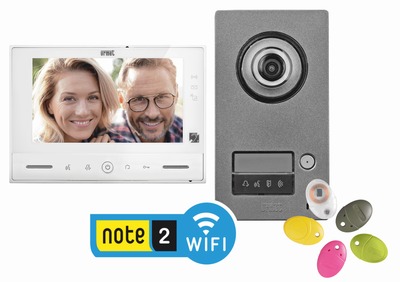 Kit Portier Video Note 2 Moniteur Wifi 7", Platine 1Bp, Report D'Appels Intgr