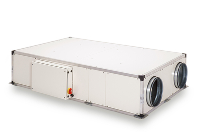 Centrale double-flux THR 93% horiz gauche 2100 m3/h PRO REG, batterie eau chaude