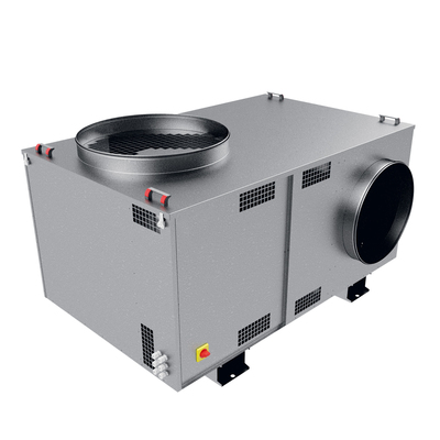 Caisson C4 ECOWATT r�gul�, 4800 m3/h, refoul. vert dble piquage, iso 25 mm, 230V