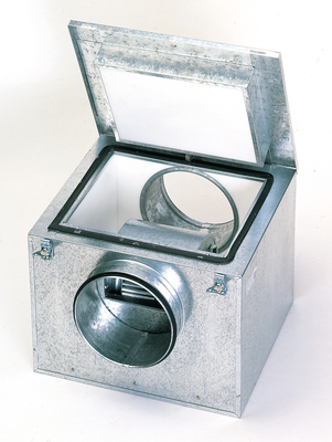 Caisson de ventilation avec isolation acoustique 50 mm, 690 m3/h, D 200 mm