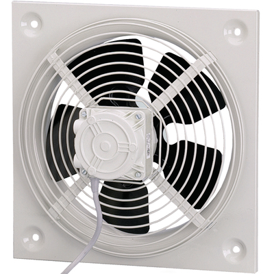 Ventilateur mural, 470 m3/h, D 200 mm, bote  bornes avec cble d'alimentation