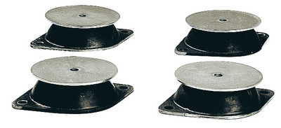 Plots antivibratiles, D 80 mm, poids support� 80 kg, 4 unit�s