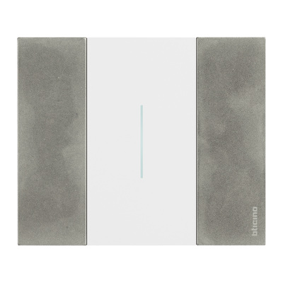 Plaque de finition Living Now Collection Les Blancs 2 modules - Acier Moon