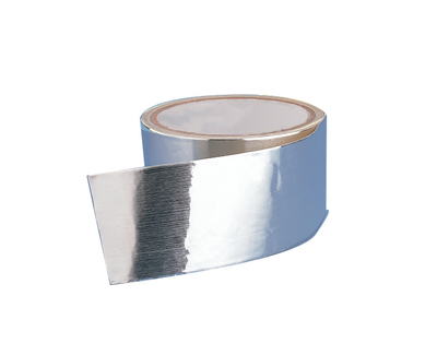 Bande aluminium adh�sive. Longueur 50 m. Largeur 50 mm. Utilisation en int�rieur. R�sistance : -40�C � +80�C.