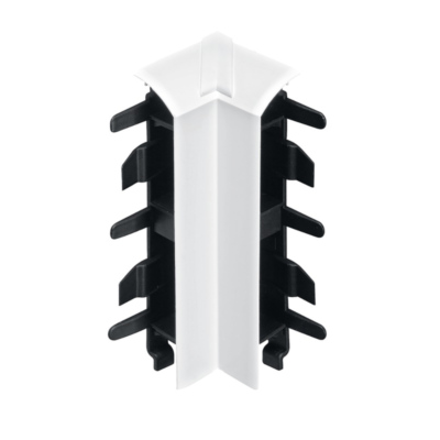 Angle int�rieur variable +ou-10�- Pour plinthe Keva 125mmx20mm - PVC Blanc Artic