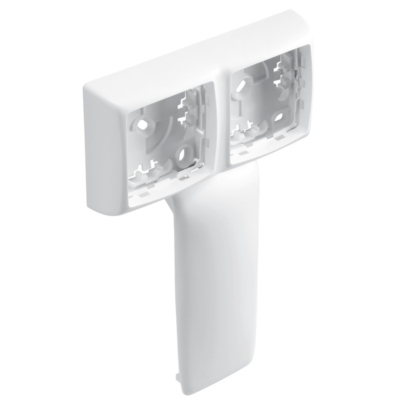 Cadre double Appareillage Saillie Legrand - Pour plinthe Keva 125x20mm - Blanc