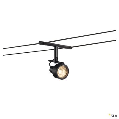 SALUNA, spot pour c�ble tendu, MR16, noir