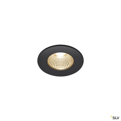 PATTA-I encastr� downlight, rond, noir, LED 7,3W 1800-3000K