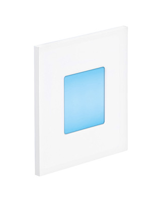 BALIZ 2 - Encastr Mur carr, fixe, blanc, LED intg. 1,8W bleu