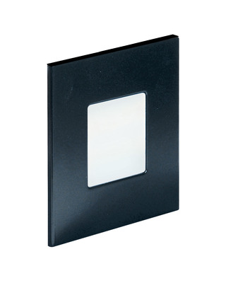 BALIZ 2 - Encastr� Mur carr�, fixe, noir, LED int�g. 1,8W 4200K 40lm