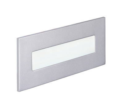 BALIZ 3 - Encastr� Mur rectang., fixe, gris, LED int�g. 3,8W 4000K 120lm