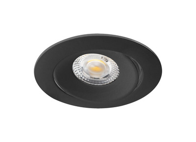 ASPEN TILT - Encastr rond, basculant, noir, LED 5,5W 30 430lm 3000/4000K (CCT)