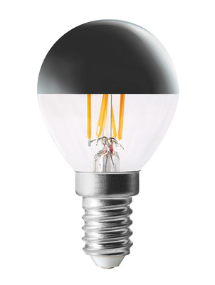 Lpe dco Calotte argente P45 E14 LED 4,1W 2500K 280lm, 25000H, dimmable