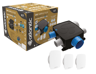 Kit Autocosy iH FLEX VMC auto intelligente plat 4 sanitaires (3 bouches LINES)