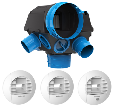 Kit piles Hygrocosy VMC hygrorglable 6 sanitaires (3 bouches)