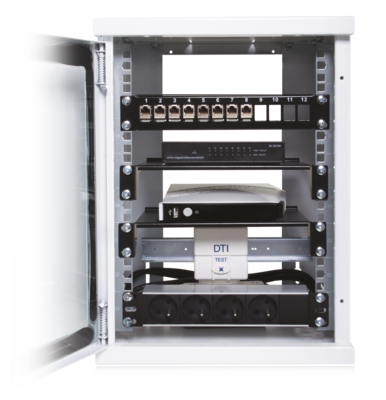 Coff 10" Blanc+tagre+Rail Din+Panneau Brass+8 Emb+8 Cord+Kit Terre