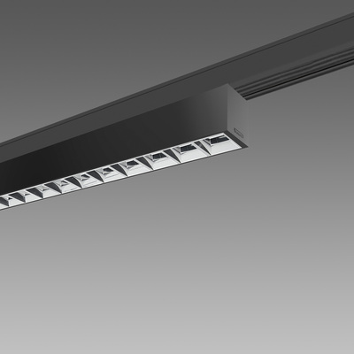 LISET 2.0 Led 30W L1415 4000K noir rail 35 lentilles