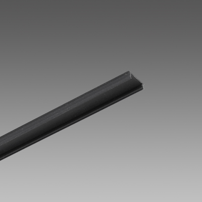 Cache OMNITRACK MICRO noir en PMMA L= 3000