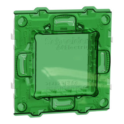 Unica - support de fixation 2 modules avec protection de chantier - plastique