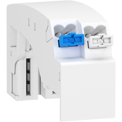 Resi9 XE - connecteur alimenter un disjoncteur XE avec des cbles - 1P+N - Ie 63A 40C - Ue 230 VCA Ph/N - 1 modules de 18 mm - CE - blanc RAL 9003