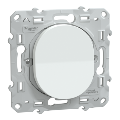 Ovalis - bouton poussoir  fermeture - 10A    Blanc