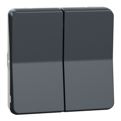 Mureva Styl - Double va et vient - composable - IP55 -IK08-connexion auto - gris