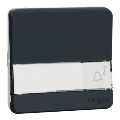 Mureva Styl - Bouton poussoir porte-etiquette - composable - IP55 - IK08 - gris