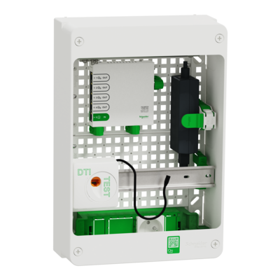 Resi9 Coffret VDI 13M2R - Switch  5ports PoE - 2 prises - grade 3TV 6xRJ45 cat6a