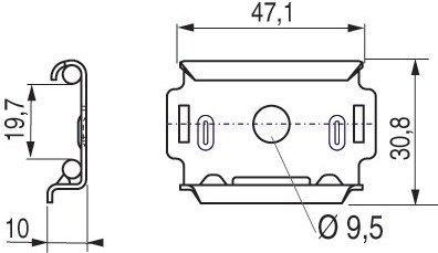 Clips multifonction T25/50, largeur maxi 200 mm, SZ