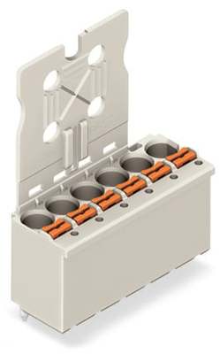 1-conductor THT female header 1.4 mm � solder pin Droit, gris clair