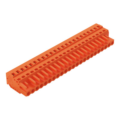 Connecteur femelle droit / Pas 5,08 mm / 23 p�les / Orange